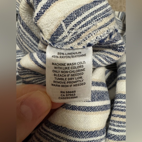 Nordstrom Blue and White Striped A-Line Skirt - Picture 3 of 3